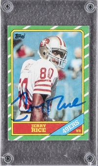 1986 Topps #161 Jerry Rice Signed Rookie Card – Steiner